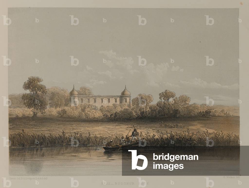 Budshur Bagh, Lucknow, 1858 circa (litho)