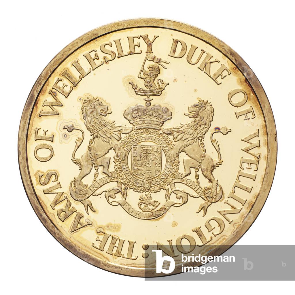 Medal commemorating the meeting of Wellington and Blücher at Waterloo, 1815, struck 1971 (silver-gilt)