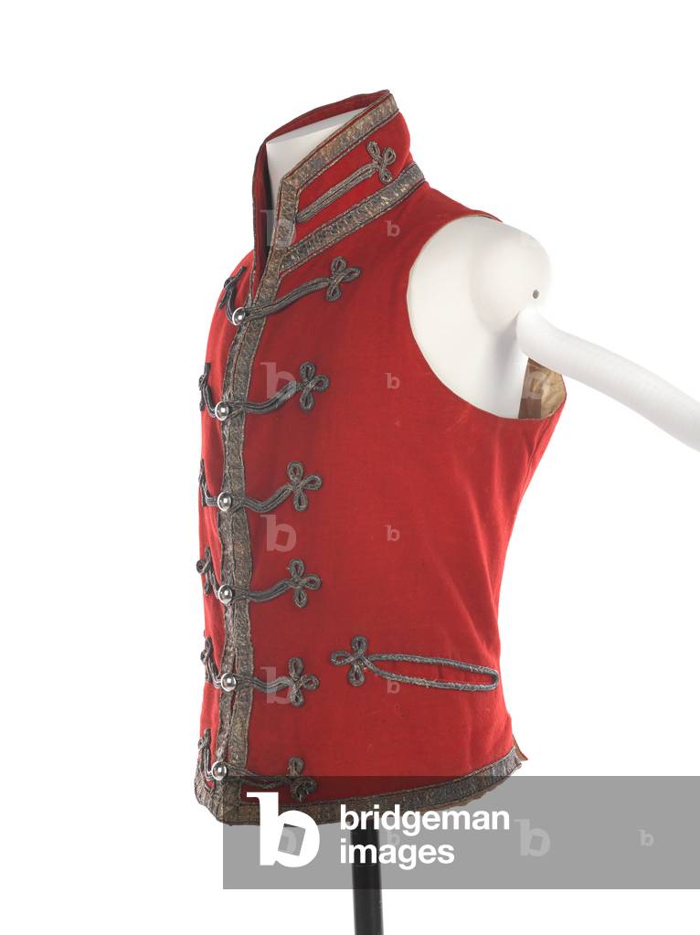 Vest worn by Lieutenant William Polhill, 16th (or Queens) Light Dragoons, 1815 circa. (fabric)