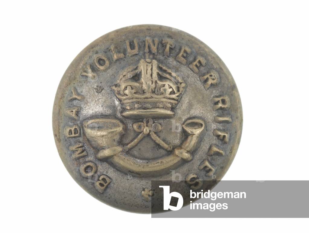 Button, Bombay Volunteer Rifles, 1901-1947 (metal)