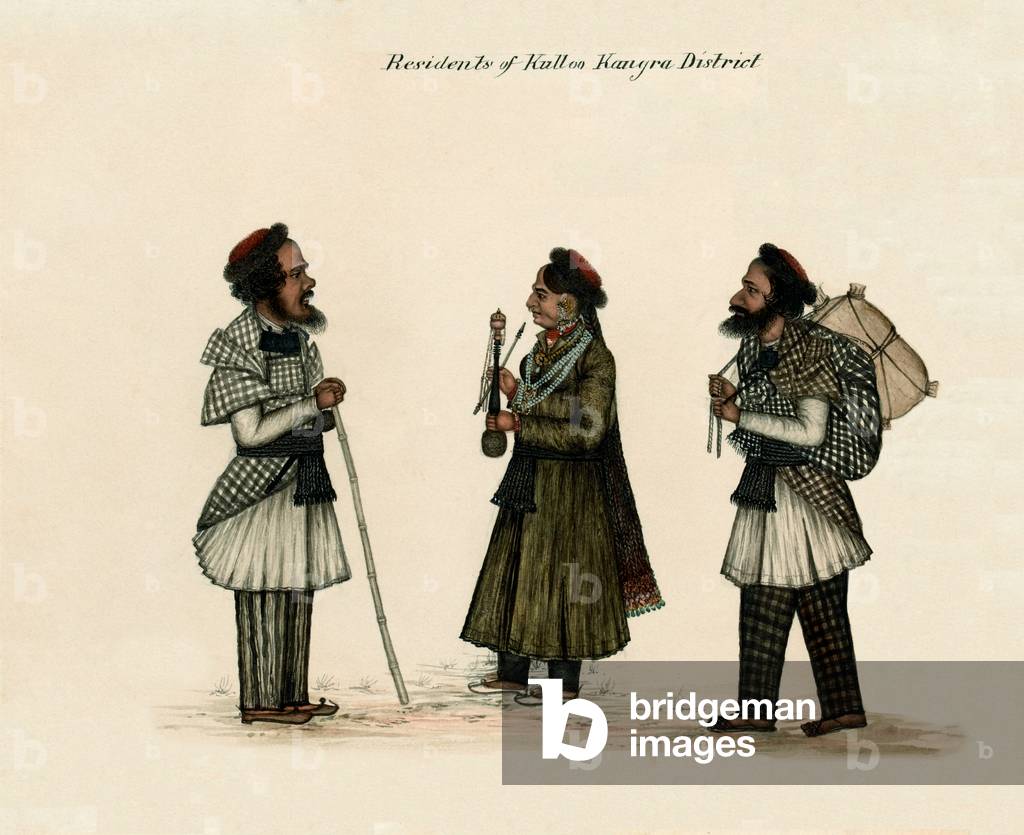 Residents of Kulloo Kangra District, 1850 circa (w/c)