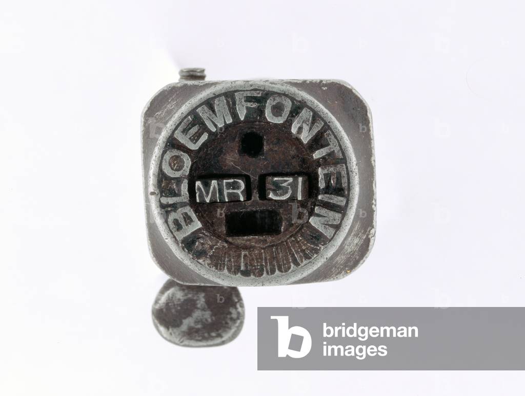 Civilian postal datestamp for Bloemfontein, capital of the Orange Free State, 1899 circa (metal and wood)