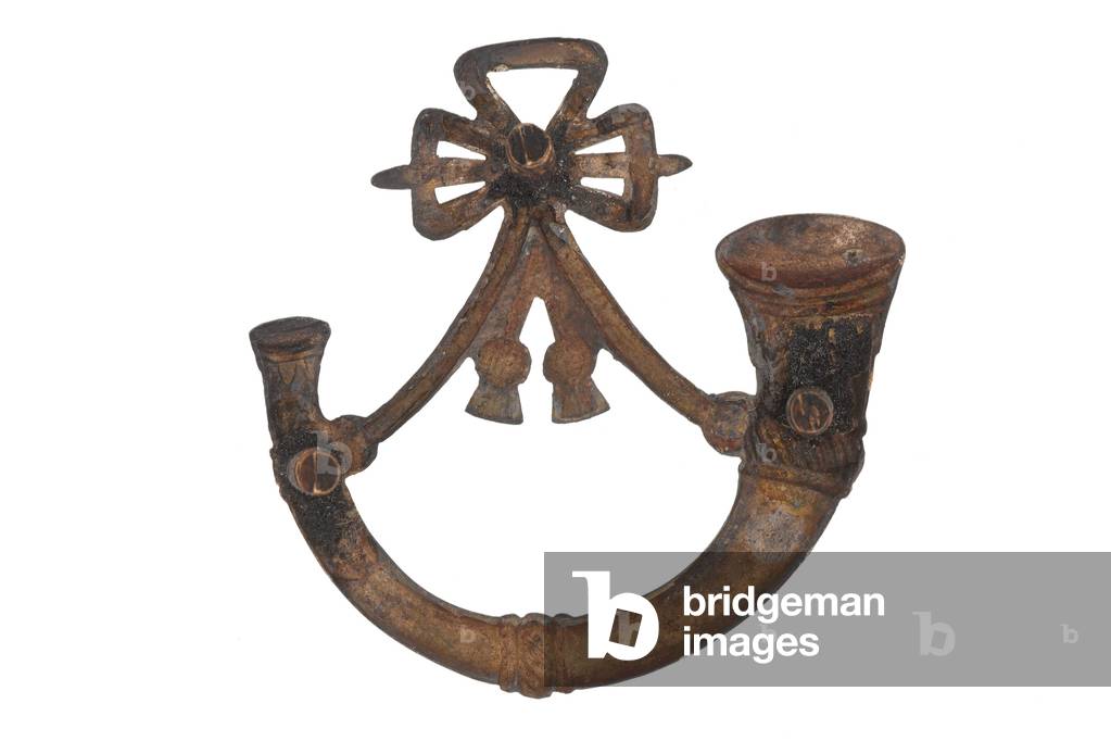 Pouch badge, Allahabad Volunteer Rifles, 1871-1917 (metal)