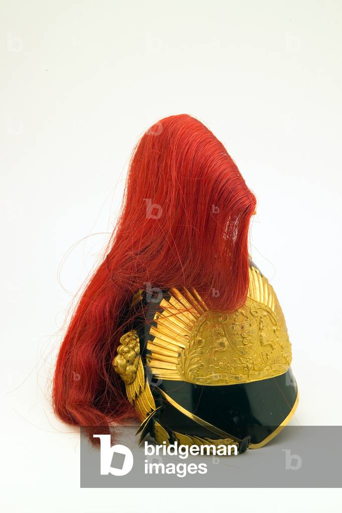 Officer's helmet and plume, Madras Horse Artillery, 1856 circa