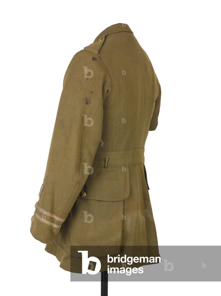 Service tunic worn by Captain George Johnson, 2nd Battalion, The Duke of Cambridges Own (The Middlesex Regiment) on 1 July 1916 (fabric)