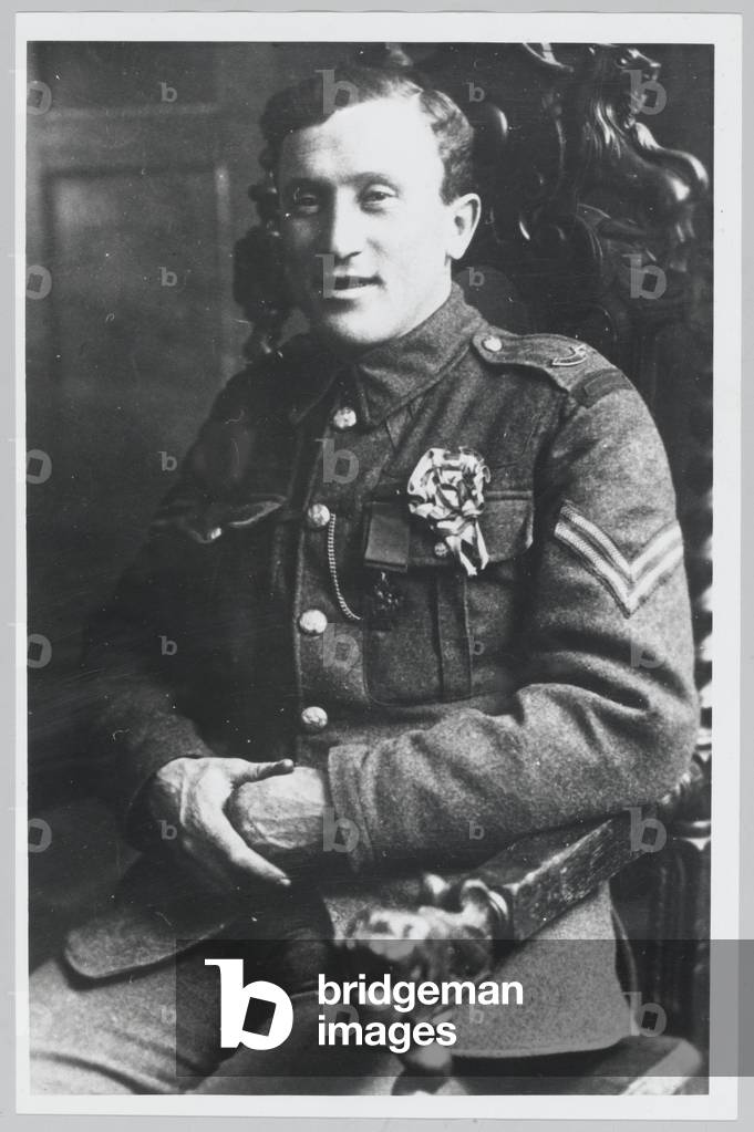 Corporal Frederick Jeremiah Edwards VC, 1916 circa (b/w photo)
