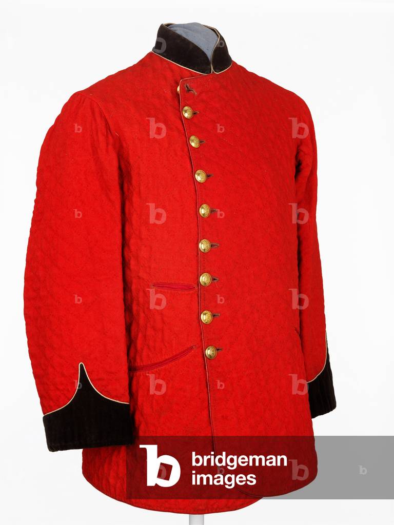 Padded tunic worn by Surgeon Major James Peterkin, 16th Regiment of Native Infantry, Madras (fabric)