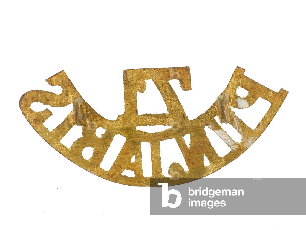 Shoulder title, 71st Punjabis, 1917-1919 (metal)