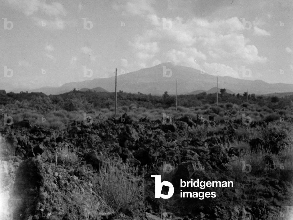 Mount Etna, Sicily, 1943 (b/w photo)