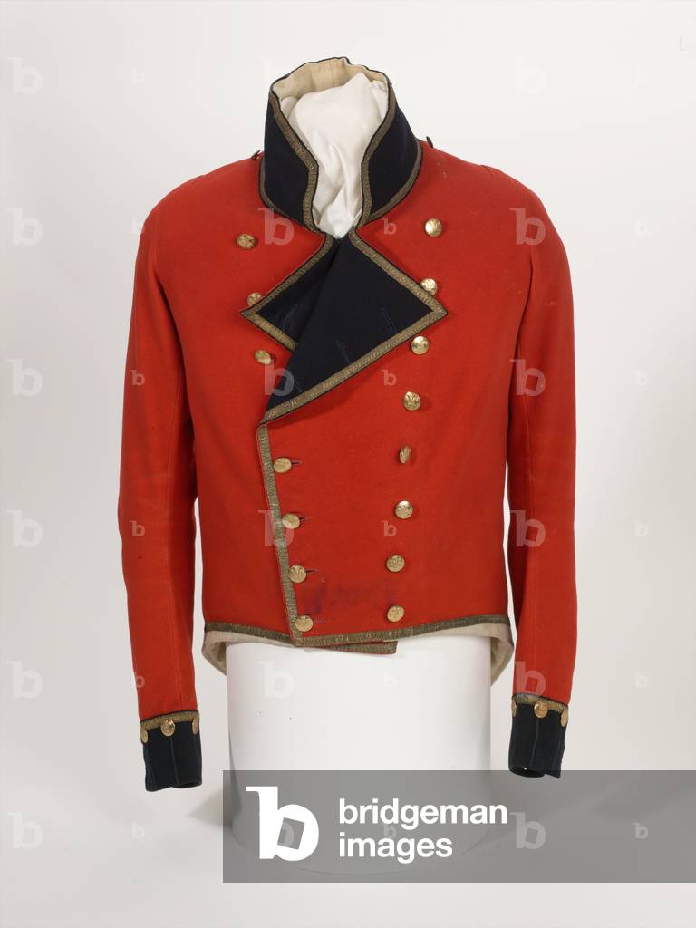 Short tailed officers coatee worn by Lieutenant-Colonel Edward Morgan, Royal Flintshire Militia, 1800 circa (fabric)