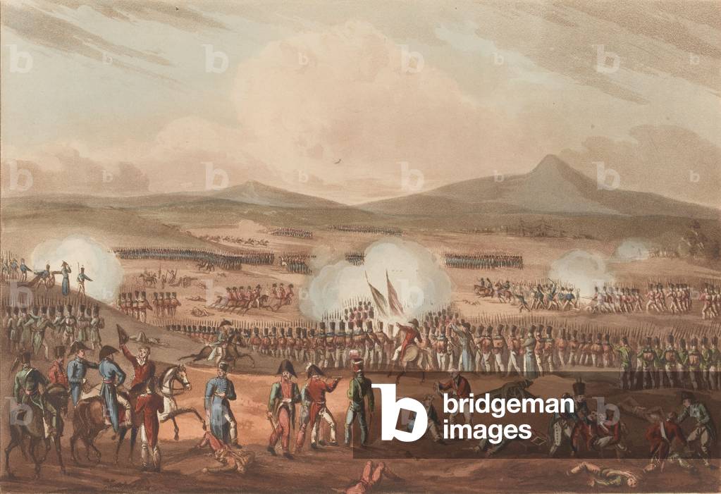 Battle of Fuentes DOnoro, 5 May 1811 (aquatint, coloured)