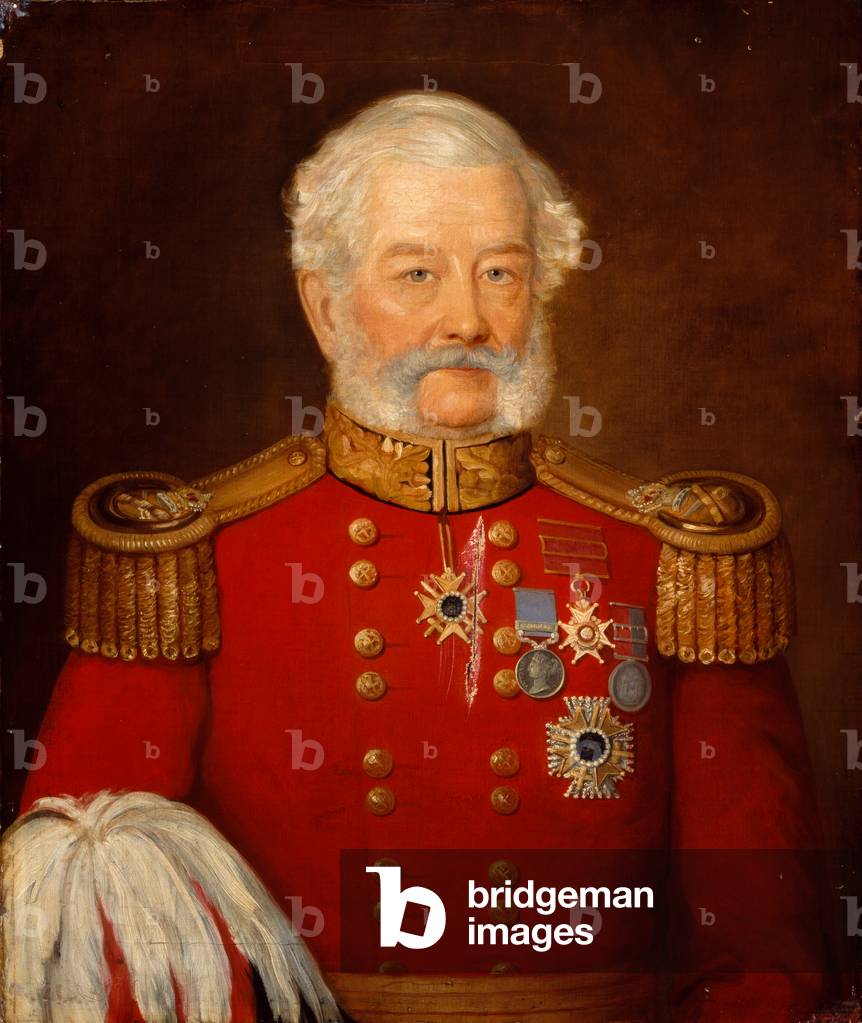 Major General Sir Abraham Roberts, Army Staff, 1854 circa (oil on canvas)