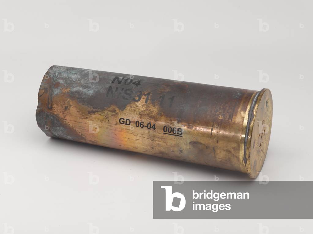 105 mm cartridge fired from an L118 light gun in Afghanistan, 2009 circa (metal)