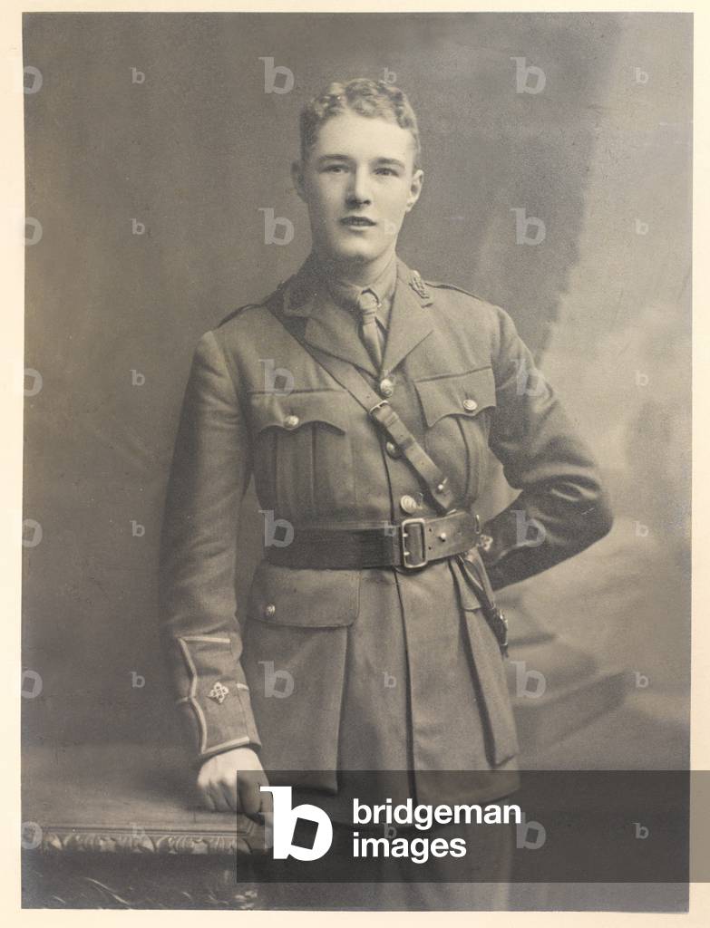 Second Lieutenant James Lindsay Sutherland, 23rd Battalion Middlesex Regiment, December 1915 (b/w photo)