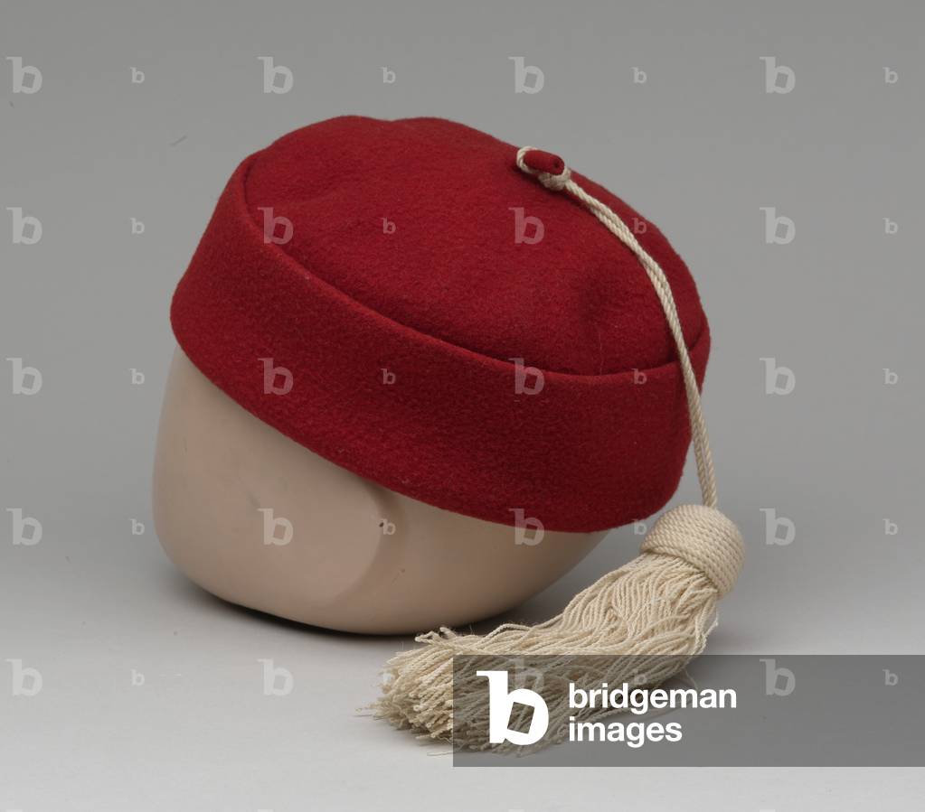 Other ranks full dress red cap, 1st West India Regiment, 1886 circa (fabric)