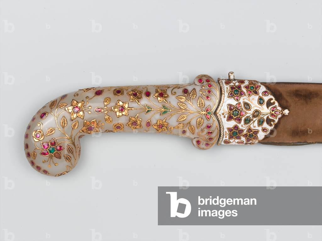 Khanjar that belonged Tipu Sultan, taken at Seringapatam, 1799 circa (jade, jewels and metal)
