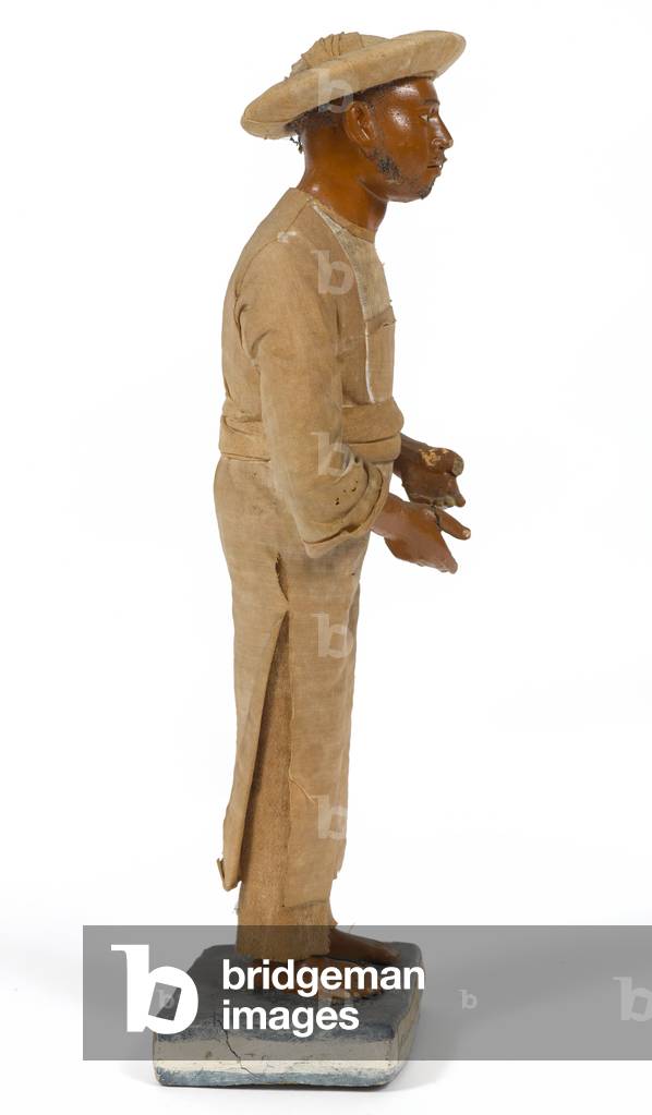 Khidmudgar or Table Attendant, terracotta figurine, India, c.1880 (statuette)