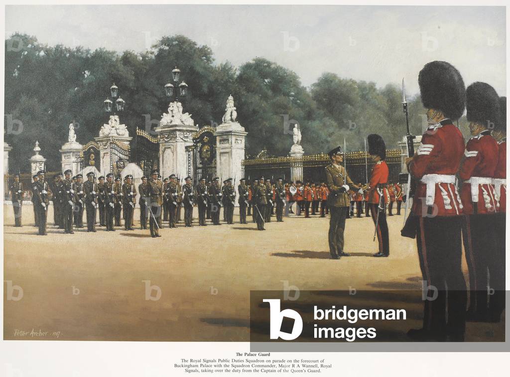 The Palace Guard, 1987 (colour litho)