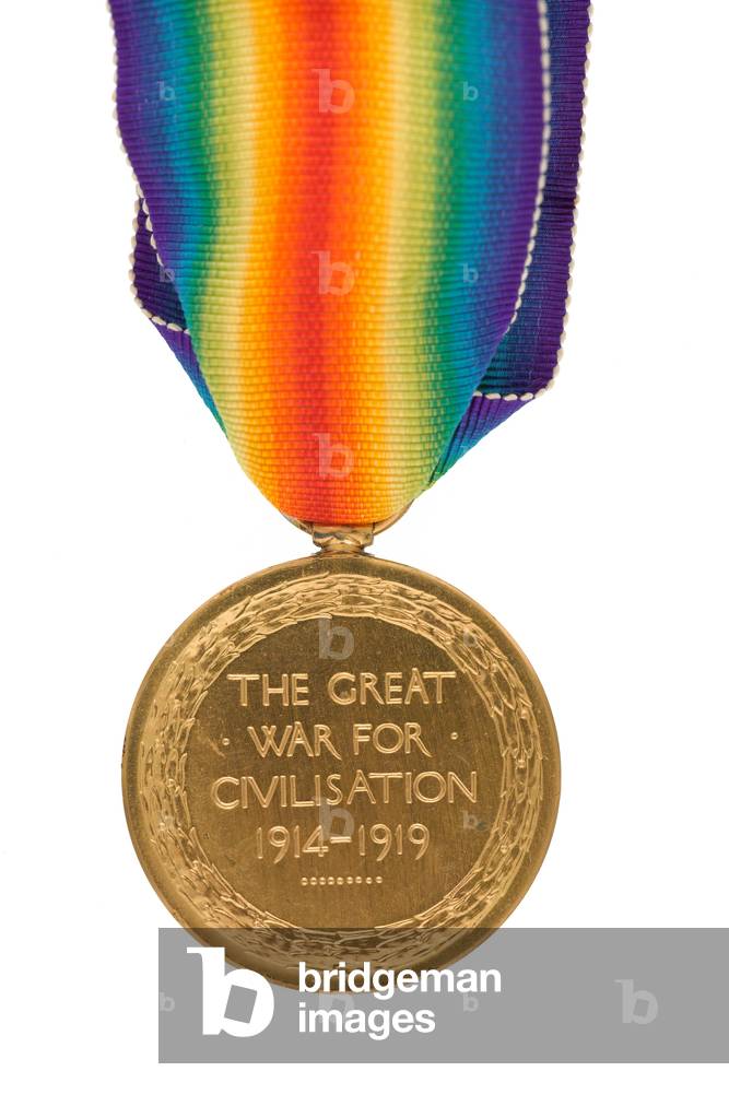 Allied Victory Medal 1914-19 issued to next of kin of Private Percy Crofts Ottley, 14th Battalion The London Regiment (metal)