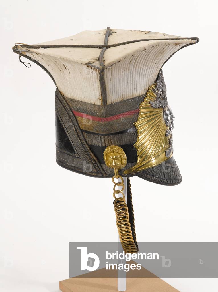 Chapka, Lieutenant-Colonel Robert Knox Trotter, 17th Light Dragoons (Lancers), 1834 circa (leather and cloth)