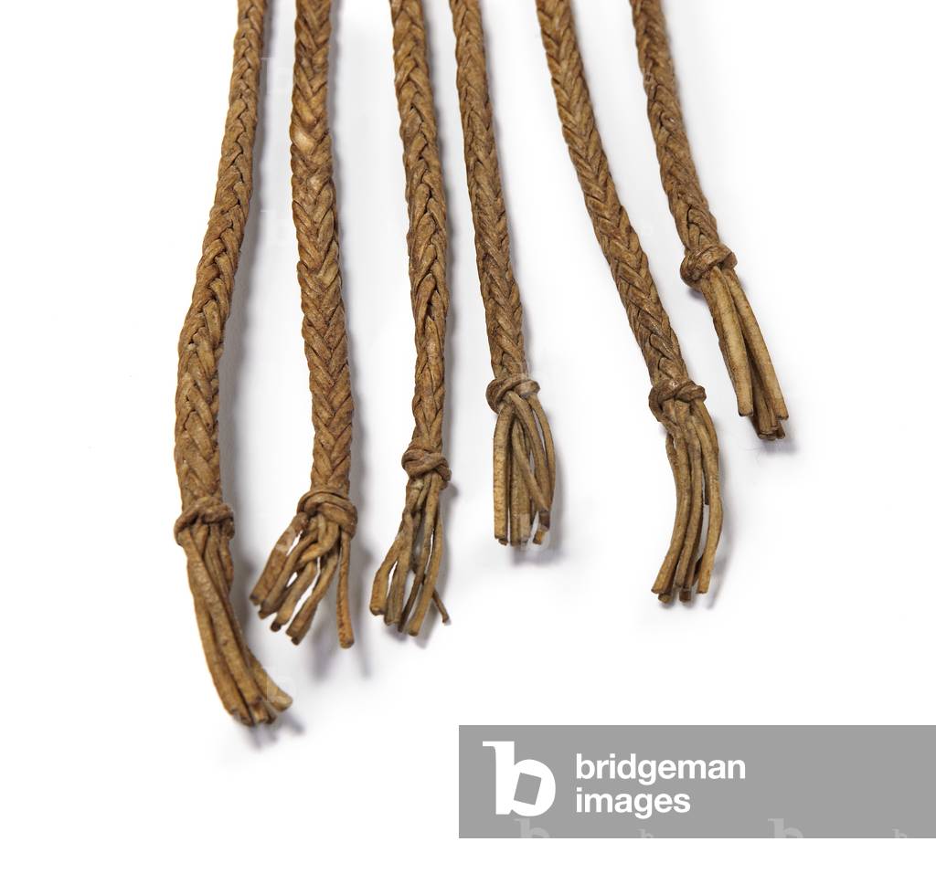 Stranded cord whip (wood & leather)