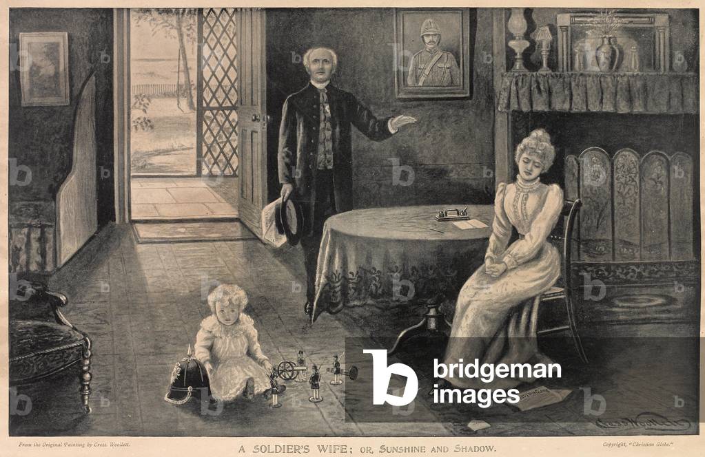 A Soldier's Wife, or Sunshine and Shadow, c.1890 (litho)