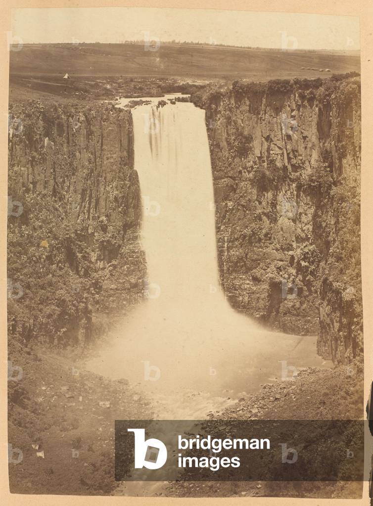 Howick Falls, Umgeni River, Natal Province, South Africa, 1882 circa (b/w photo)