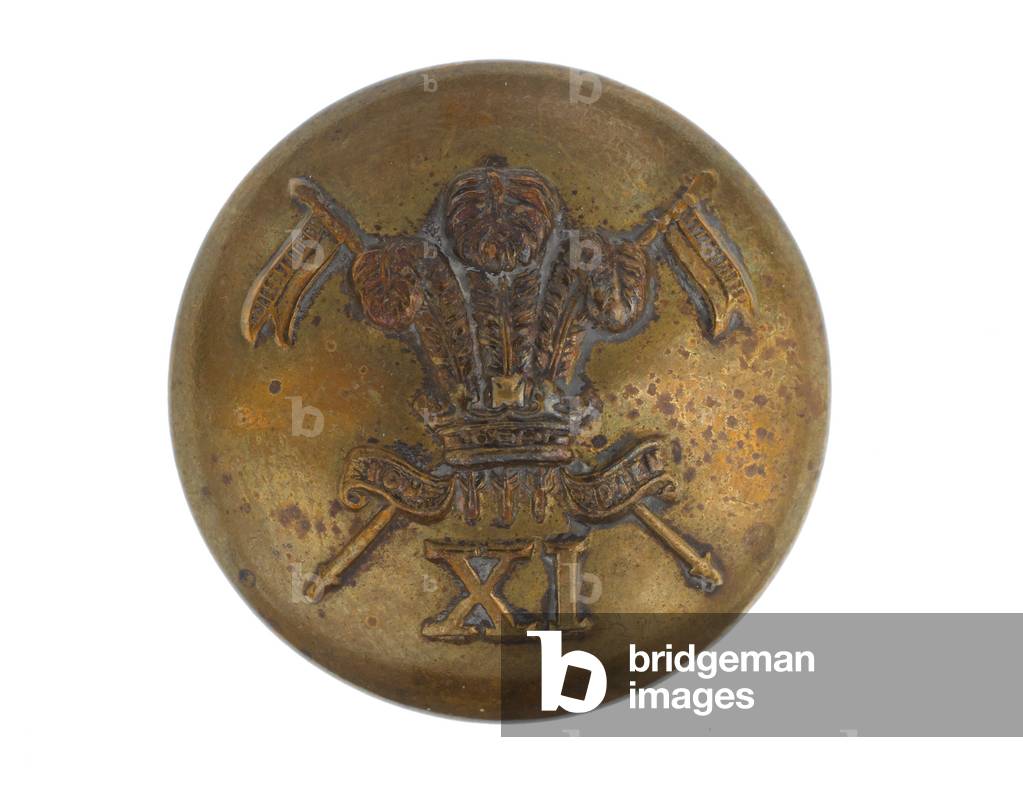 Button, officer, 11th (Prince of Waless Own) Regiment of Bengal Lancers, 1876-1922 (brass)