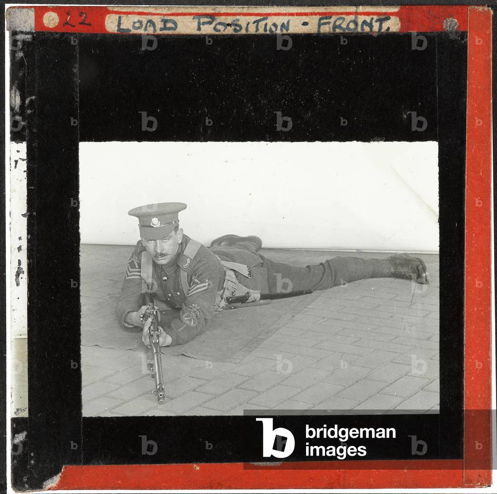 Prone Load Position - Front, 1914 (lantern slide)