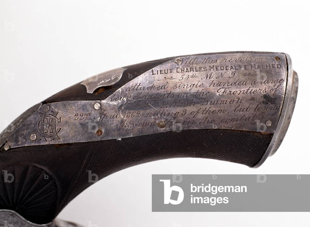 Witton and Daw and Co .45 inch percussion revolver, 6 chambers 1851-62 circa