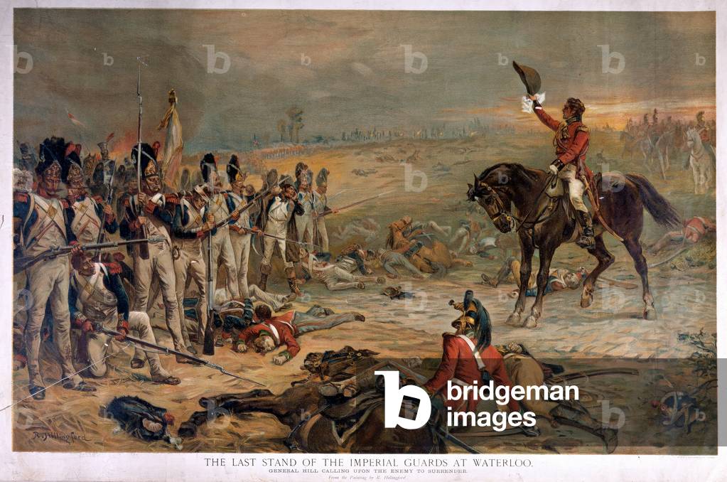 The Last Stand of the Imperial Guards at Waterloo in 1815 (chromolitho)