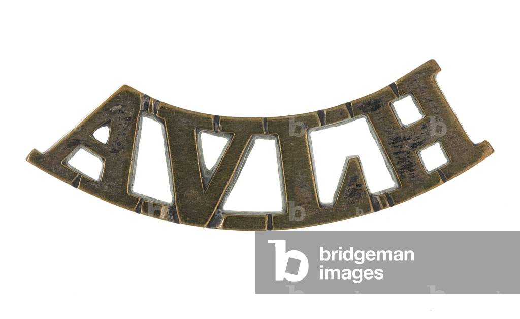 Shoulder title, Assam Valley Light Horse, 1896-1947 (metal)