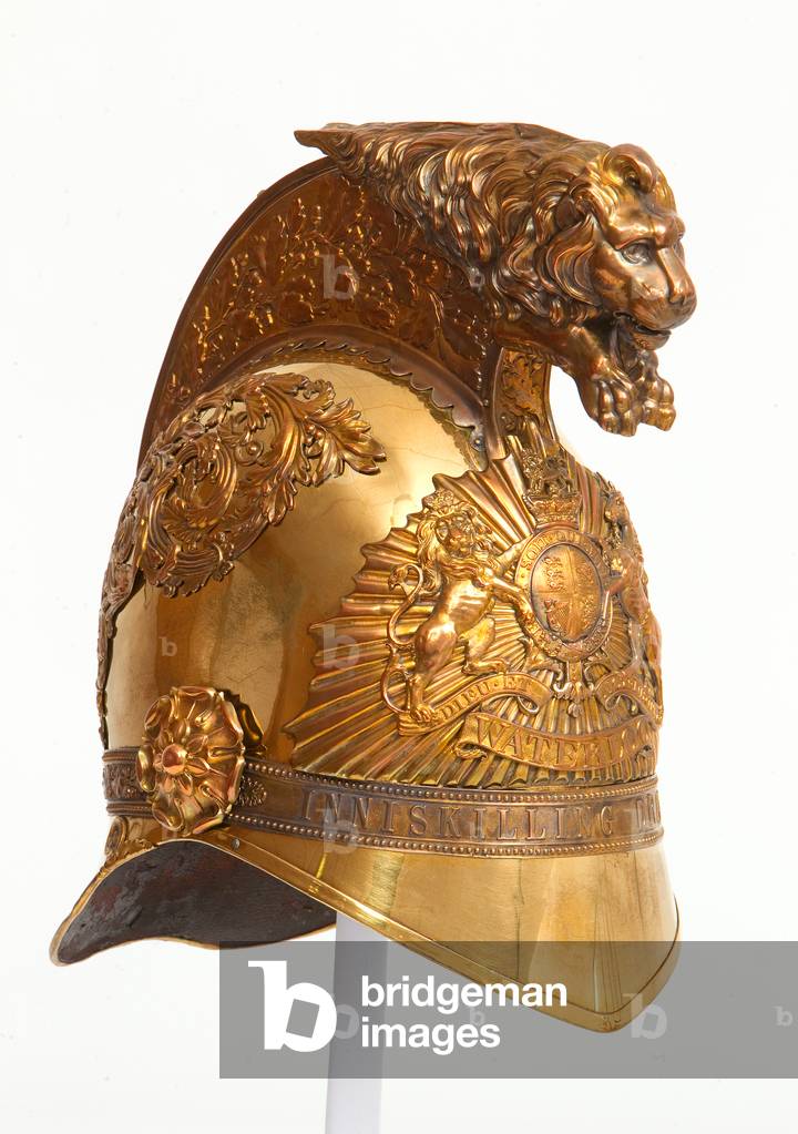 Officers metal helmet, 6th (Inniskilling) Dragoons, c.1840 (helmet, metal)