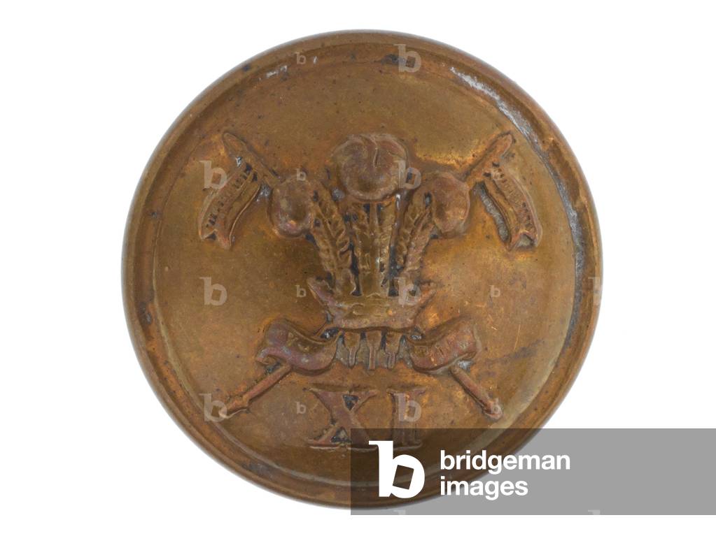 Button, officer, 11th (Prince of Waless Own) Regiment of Bengal Lancers, 1876-1922 (brass)