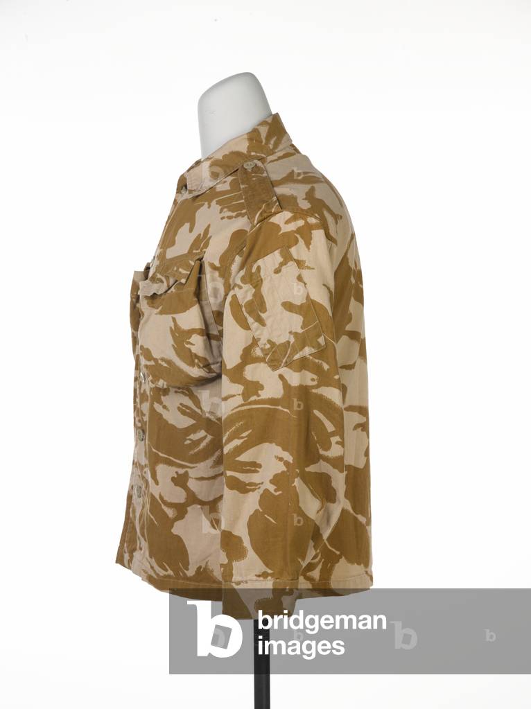 Desert disruptive pattern combat jacket worn by Major M Graham, 1990 circa (fabric)