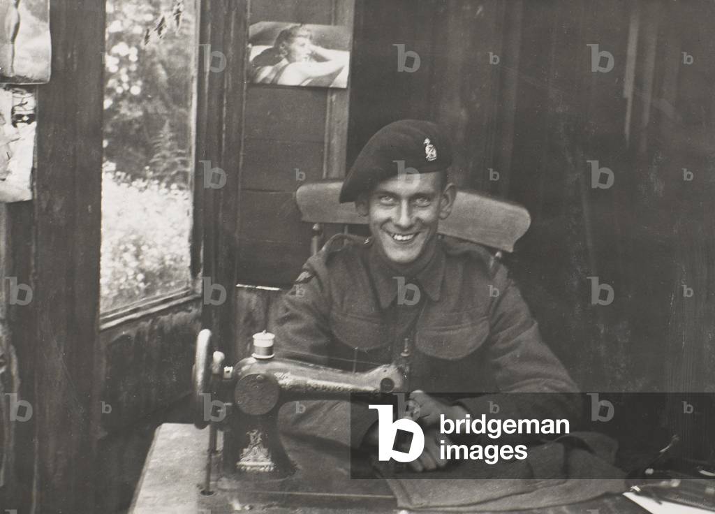 Regimental tailor - Jack Blight, 1940-41 (b/w photo)