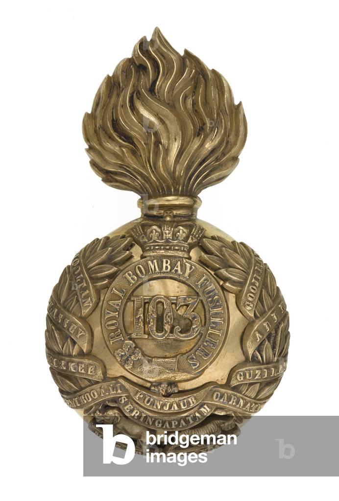 Bearskin badge, 1869-81 (gilt metal)