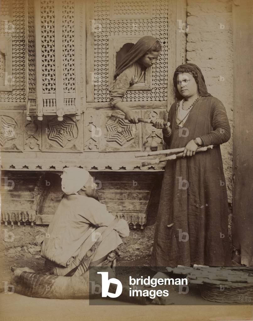 Egyptian Family, 1893 (b/w photo)