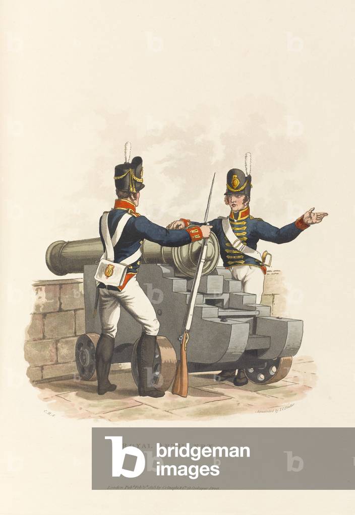 Royal Artillery, 1815 (coloured aquatint)