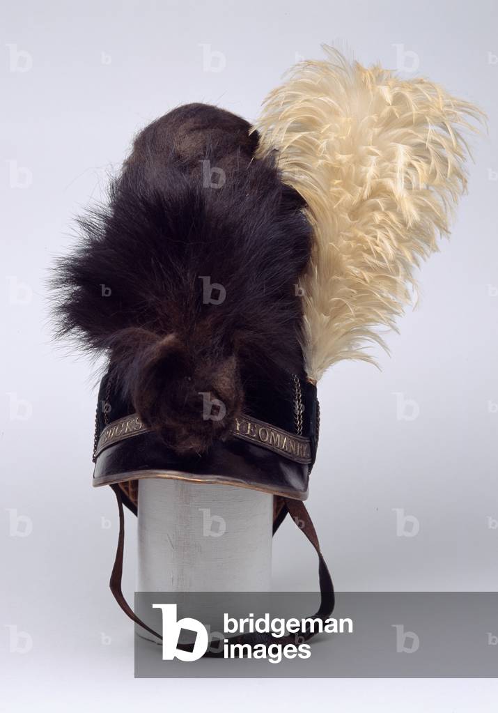 Officer's Tarleton pattern helmet, Buckinghamshire Yeomanry Cavalry, 1800 circa (leather)