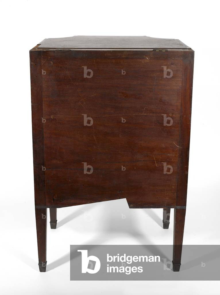 Combined washstand and commode, 1854 circa (mahogany and porcelain)