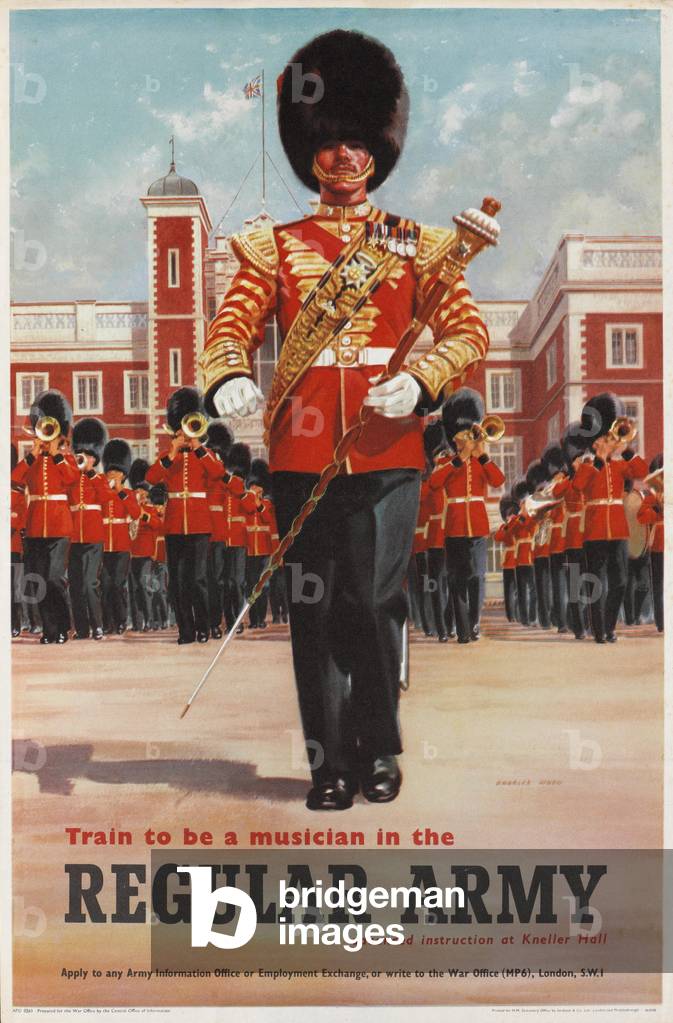 Train to be a musician in the Regular Army, advanced instruction at Kneller Hall, 1951 (colour litho)