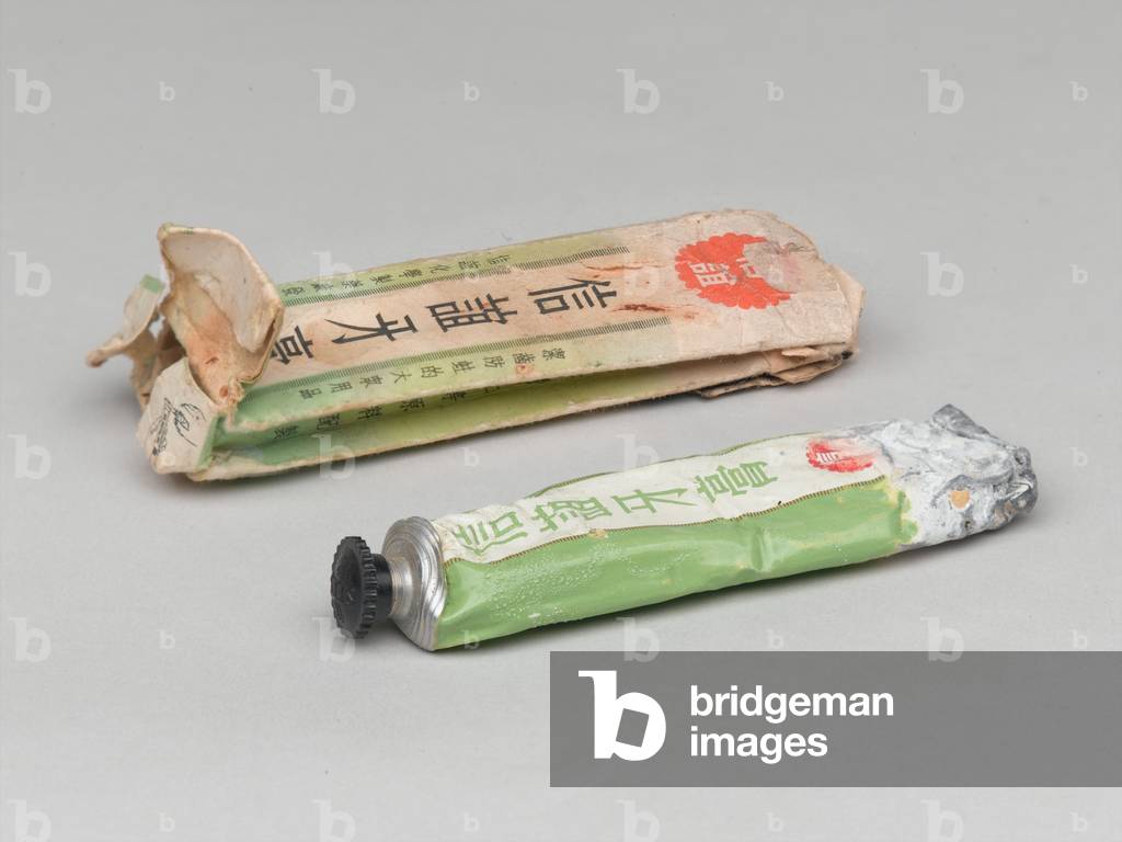 Chinese tube of toothpaste belonging to Private James Wood, 1st Battalion, The Gloucestershire Regiment, 1951 circa