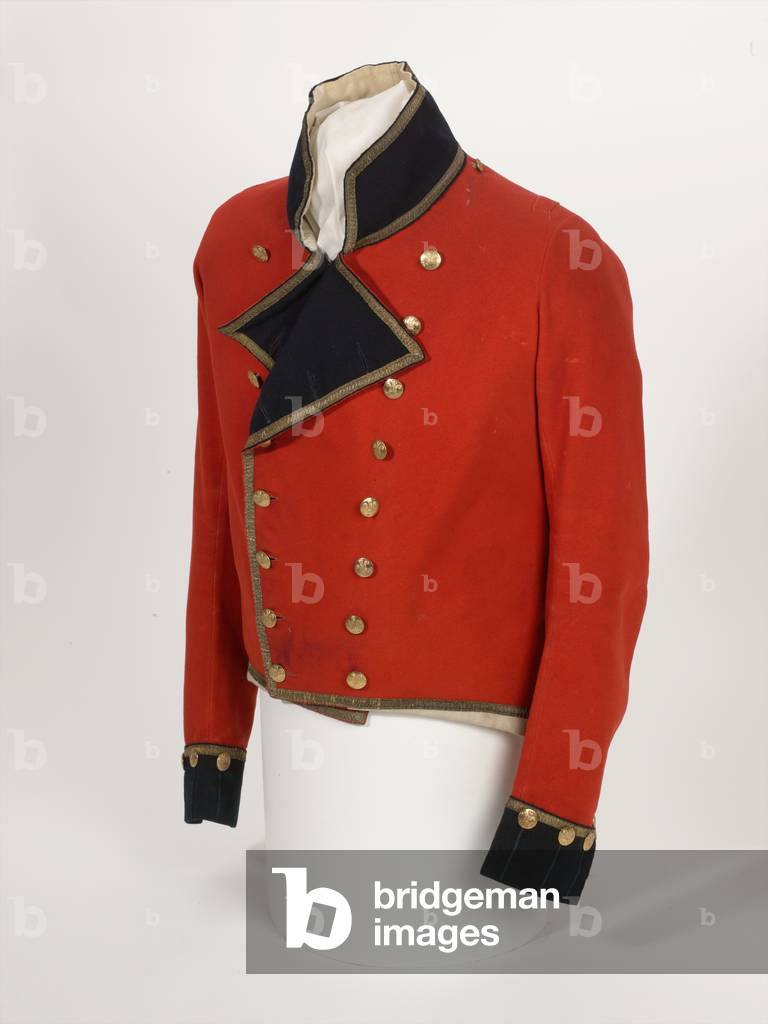 Short tailed officers coatee worn by Lieutenant-Colonel Edward Morgan, Royal Flintshire Militia, 1800 circa (fabric)