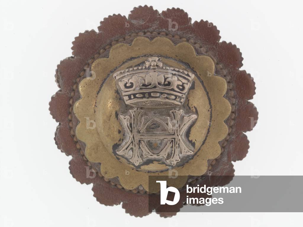 Head stall boss or ear boss, 20th Hussars, 1902-1920