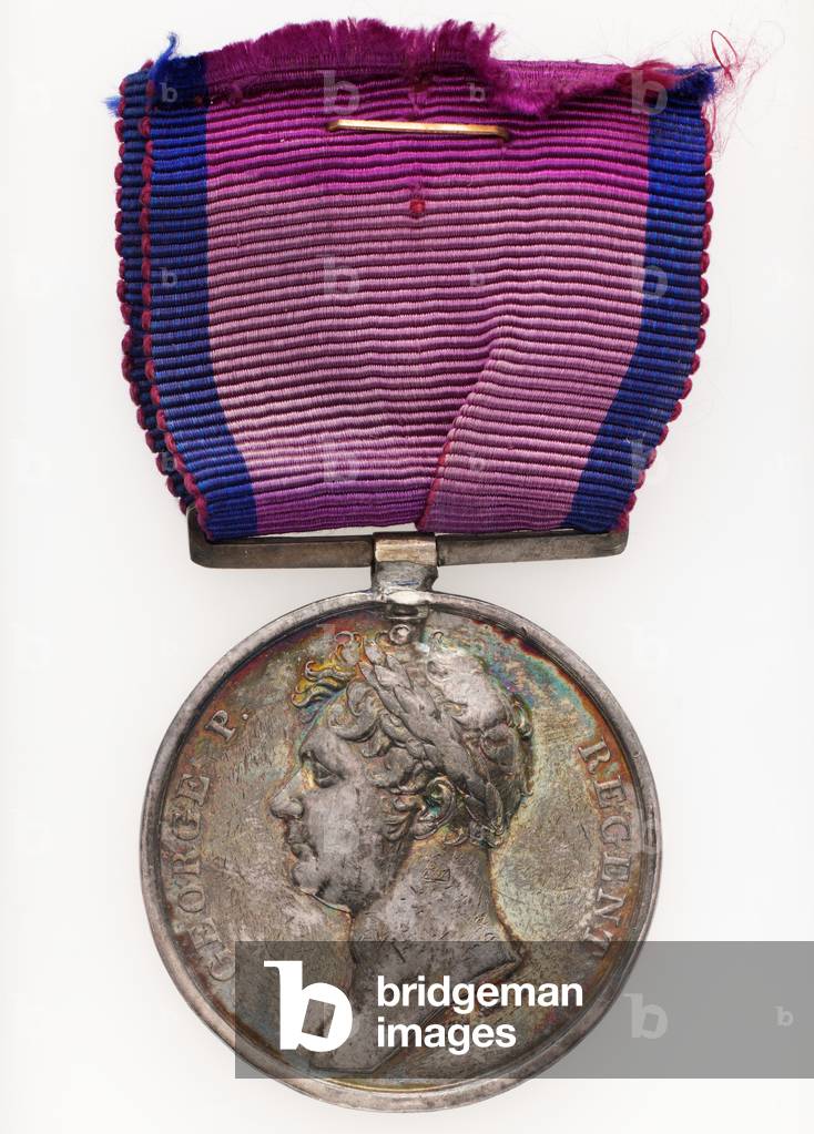 Waterloo Medal 1815, William Burman, 23rd Regiment of Light Dragoons (metal)