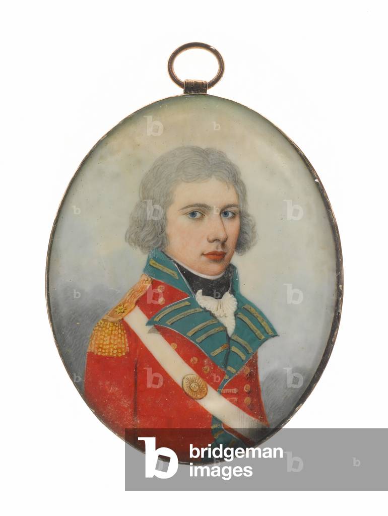 An officer of the 36th (Herefordshire) Regiment, possibly Ensign William Tunstall, 1810 circa (miniature on ivory)