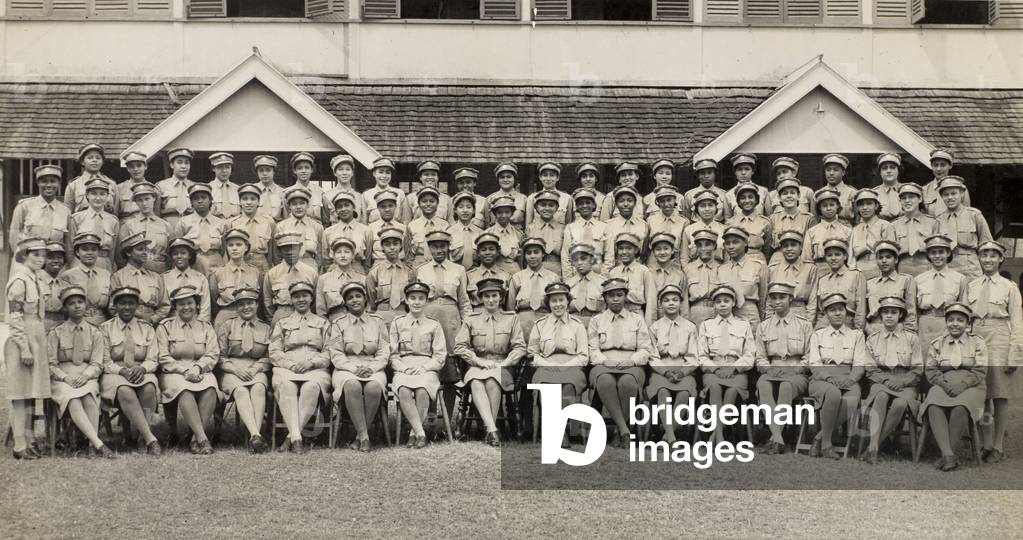 Members of the West Indies Auxiliary Territorial Service, c.1943 (b/w photo)