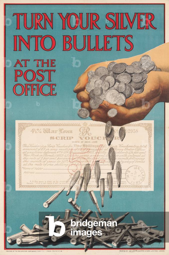 Turn Your Silver into Bullets at the Post Office, 1915 (chromolitho)