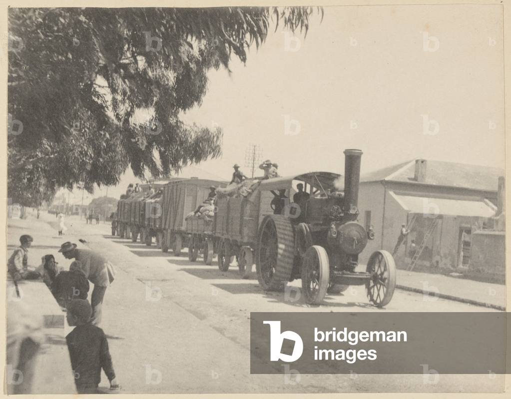 Traction engine, 1900 (b/w photo)